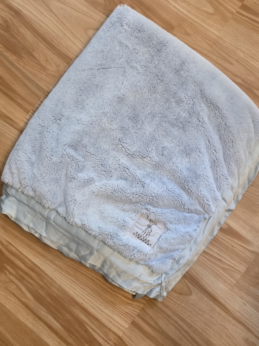 Little Giraffe Plush Baby One Piece Blanket in Light Blue